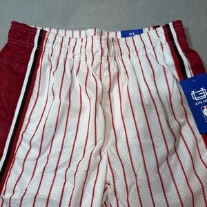 Ultra Game Chicago Bulls Basketball Shorts Mens L Red New Pinstripe NBA Mesh
